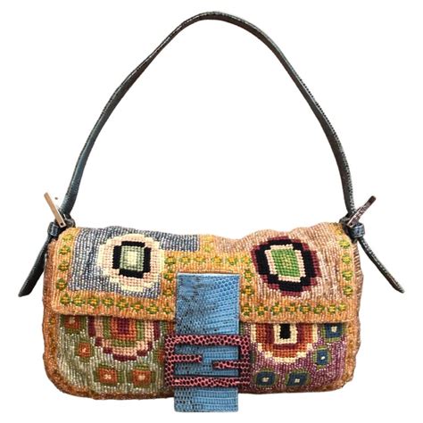 vintage fendi duffle bag|vintage Fendi beaded baguette.